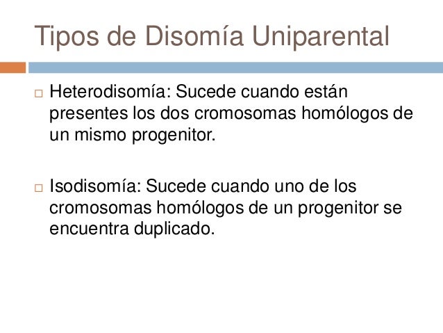 disomia uniparental